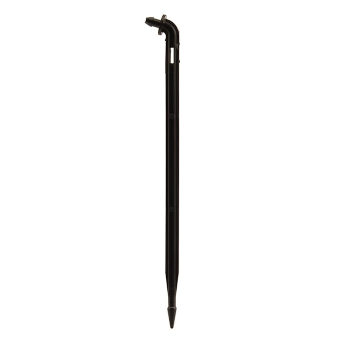 Black writing pen with a curved tip.