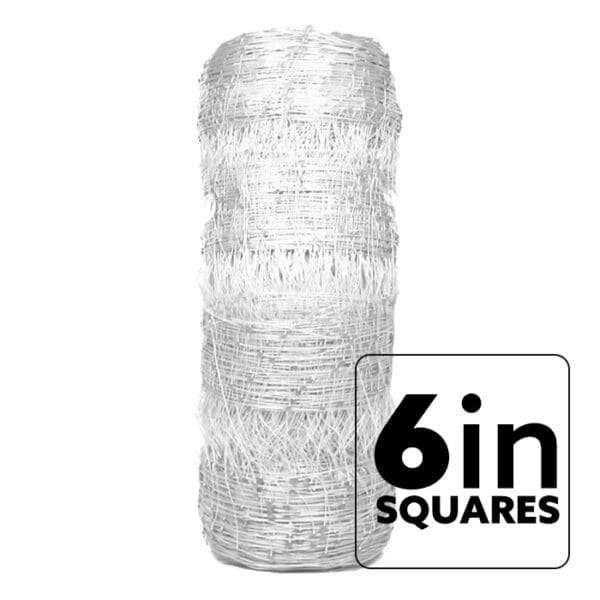 White wire roll with 6-inch squares.