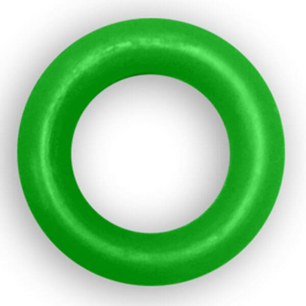 Green circular object with a smooth surface.