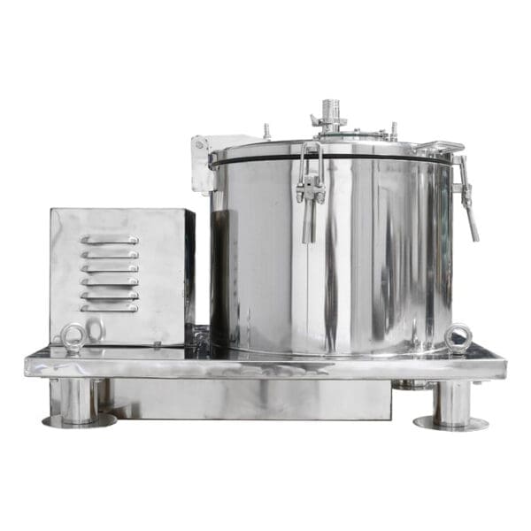 Stainless steel industrial mixing machine.