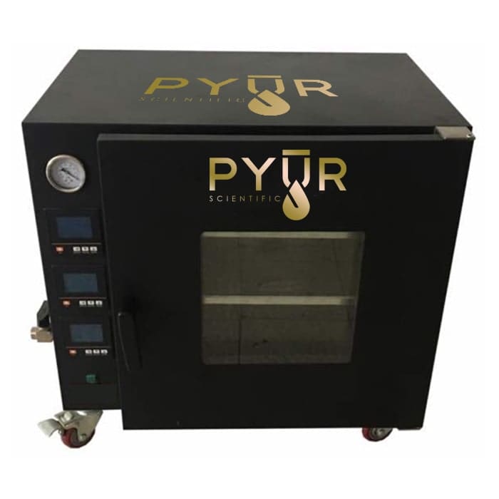 Black scientific oven with PYUR logo.