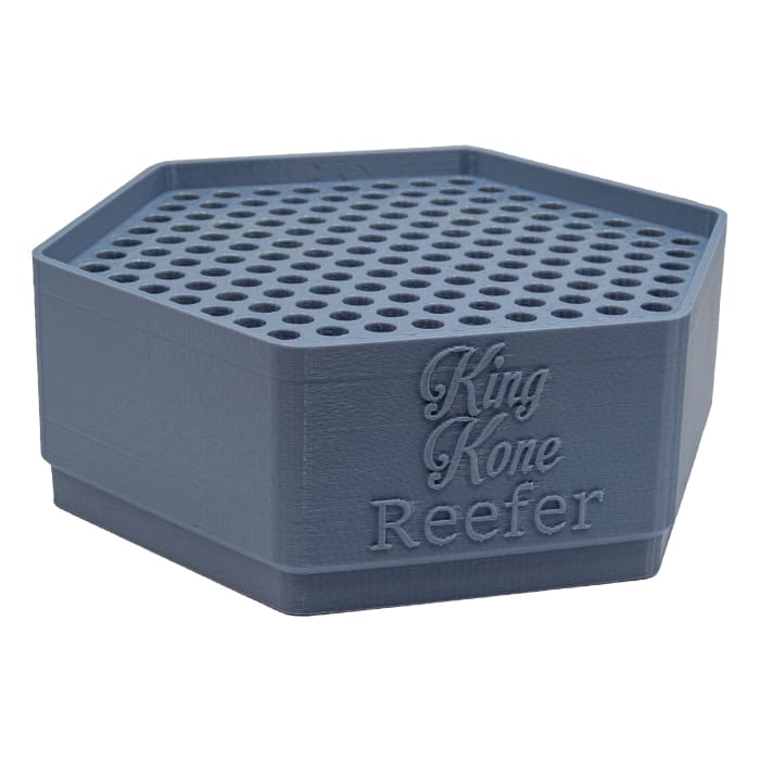 Hexagonal container labeled "King Kone Reefer."