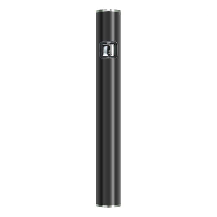 Black cylindrical device with a transparent window.