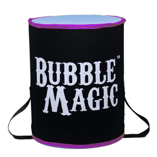 Black and purple container labeled "Bubble Magic."