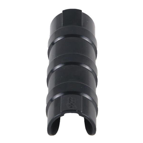 Black rubber connector or coupler tube.