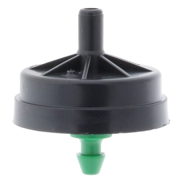Black and green cylindrical filter component.