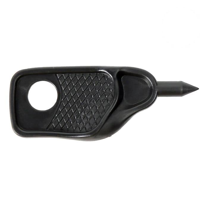 Black plastic tool with pointed end.