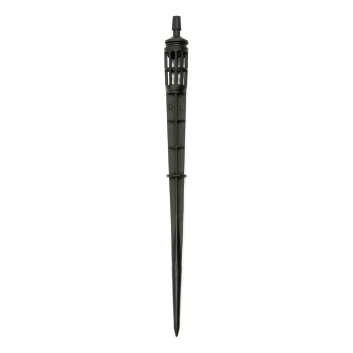 Black garden plant marker with pointed tip.