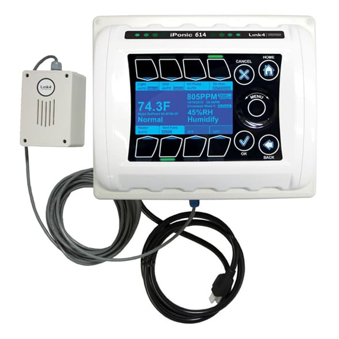 Digital control panel for environmental monitoring.