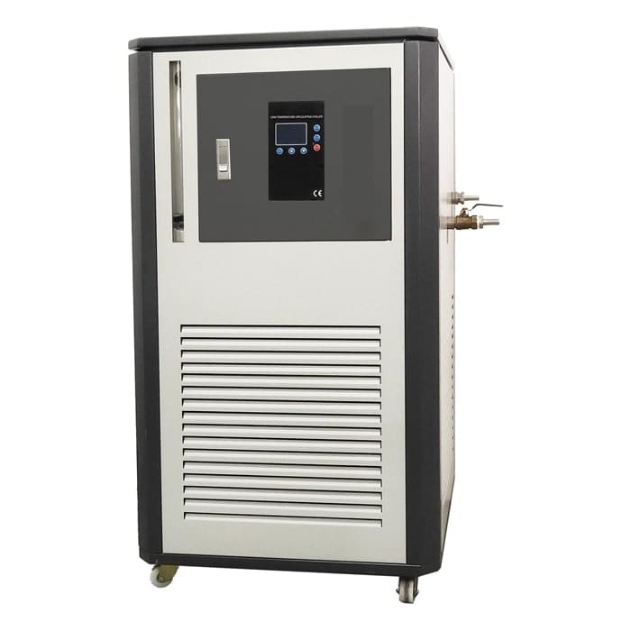 Industrial chiller with control panel display.