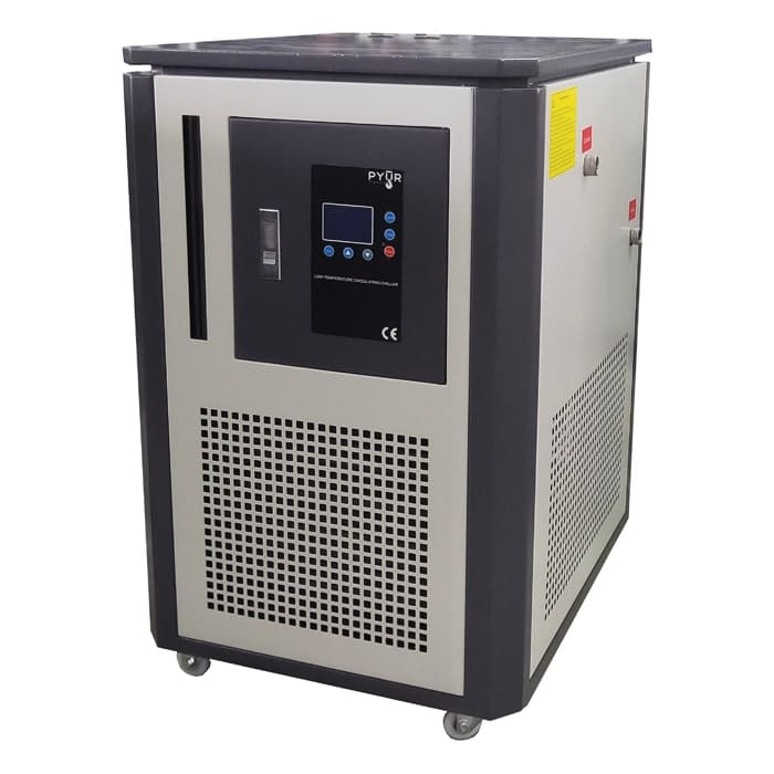 Industrial cooling machine with control panel.