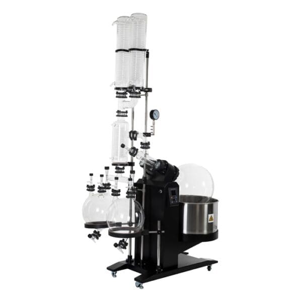 Laboratory equipment for distillation processes.