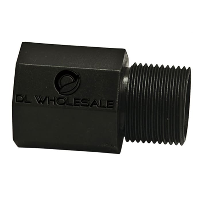 Black threaded pipe fitting from DL Wholesale.