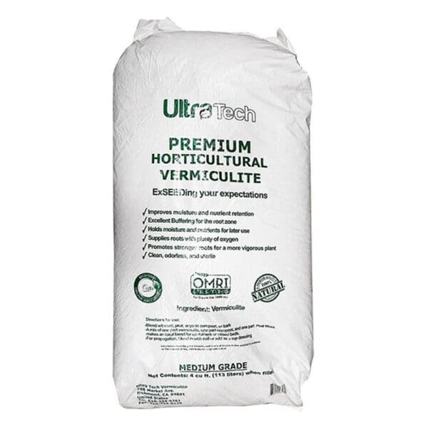 Premium horticultural vermiculite bag.