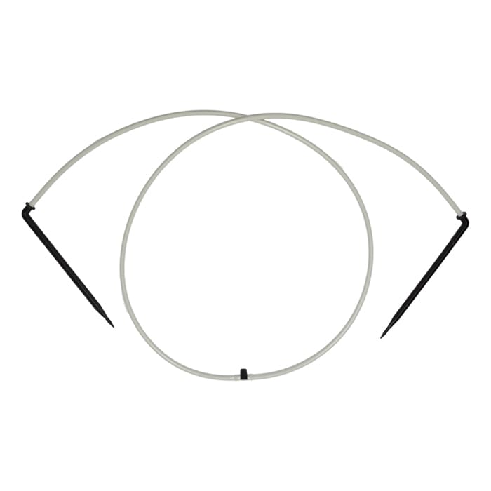 Wire frame with two pointed ends.