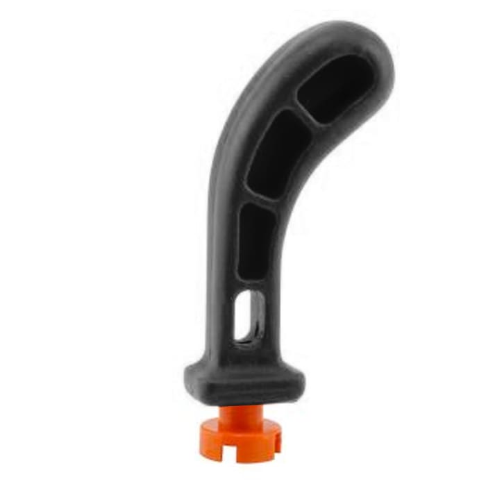 Black and orange ergonomic tool handle.