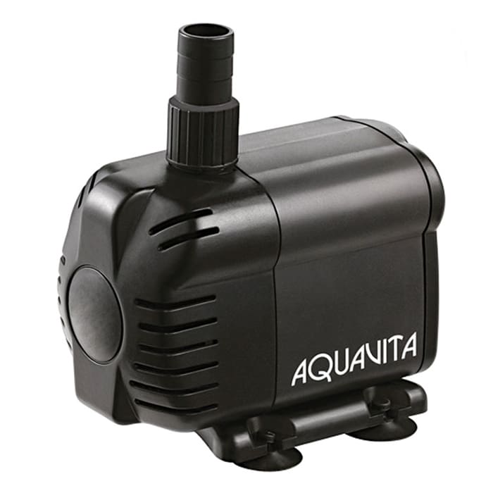 Black water pump with hose connector.