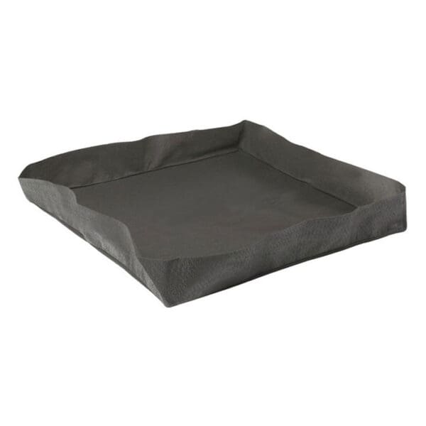 Rectangular dark gray tray with raised edges.