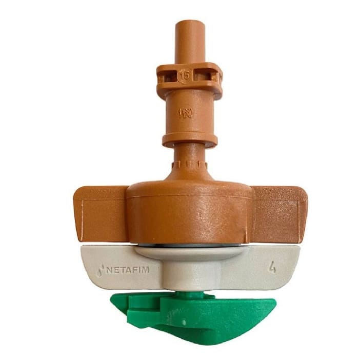 Irrigation device with brown and green components.