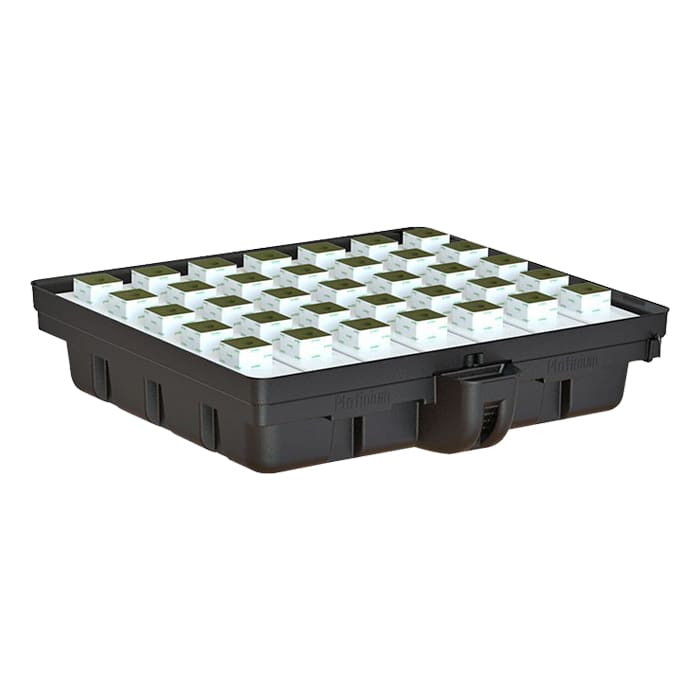 Seedling tray with multiple plant cells.