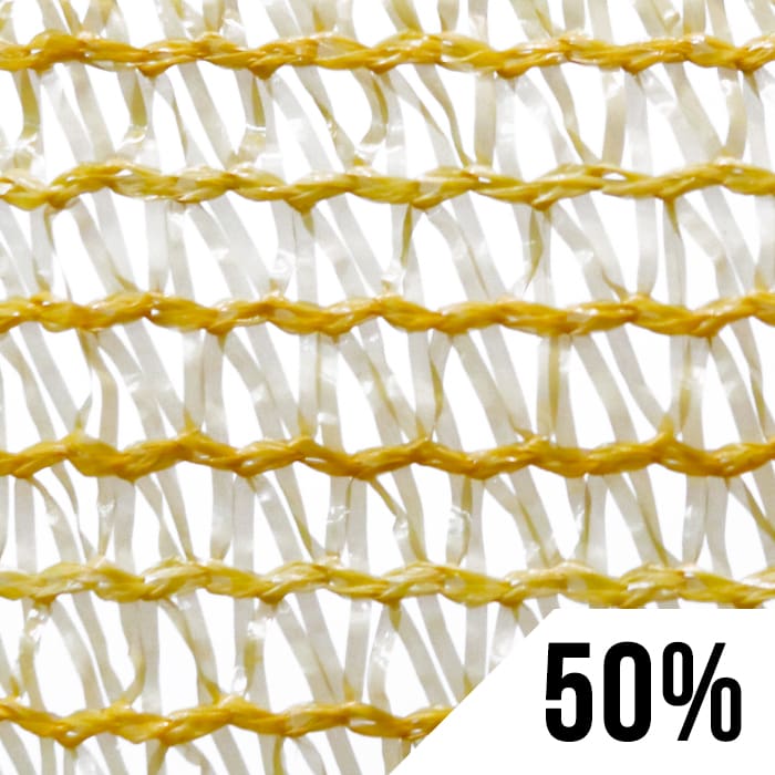 Yellow and white woven pattern with percentage.