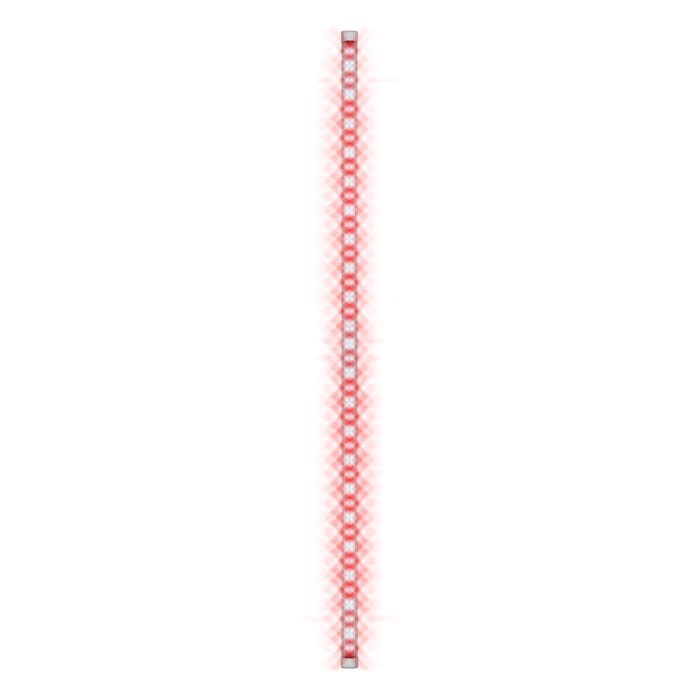 Red and white striped decorative ribbon.