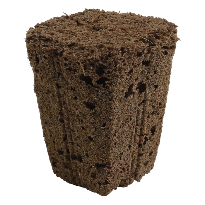 Brown porous growth medium cube.