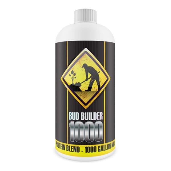 Bottle of Bud Builder 1000 plant supplement.