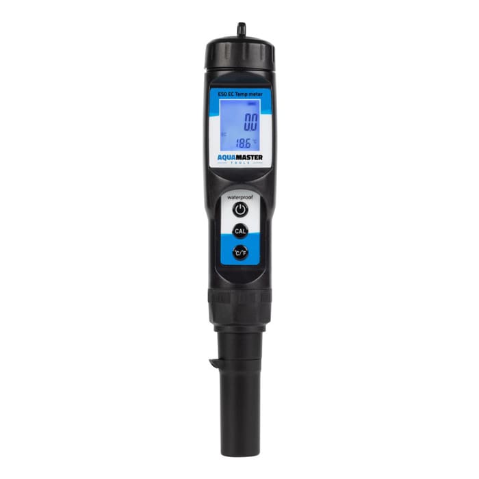 Digital temperature and conductivity meter tool.