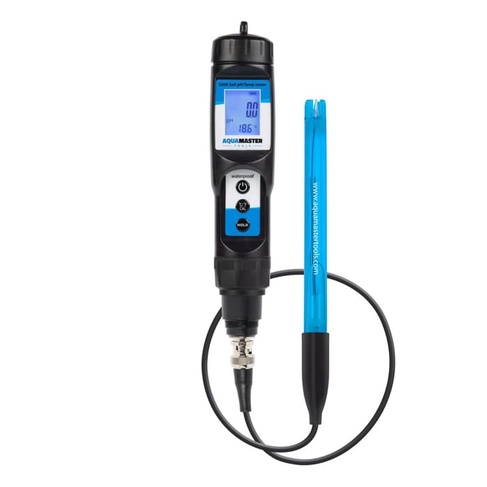 Digital soil pH and temperature meter.