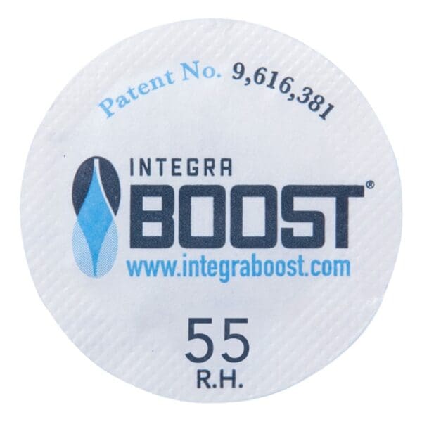 Integra Boost humidity control pack label.