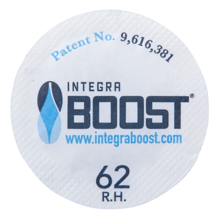 Integra Boost humidity control pack label.