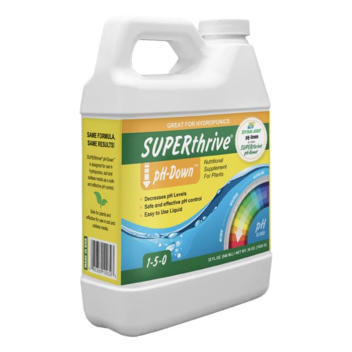 Container of SUPERthrive pH-Down solution.