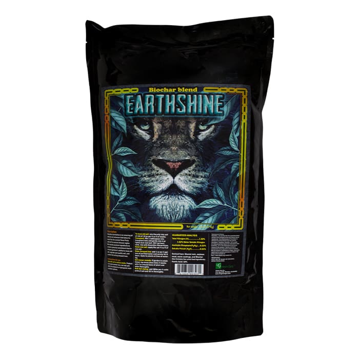 Biochar product with lion motif packaging.