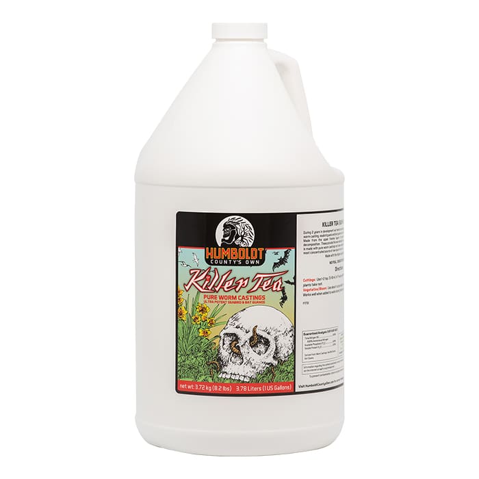 Worm castings liquid fertilizer bottle.