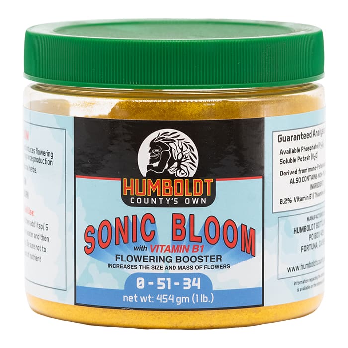 Humboldt Sonic Bloom flowering booster jar.