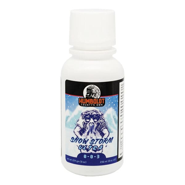 Snow Storm Ultra nutrient bottle by Humboldt.