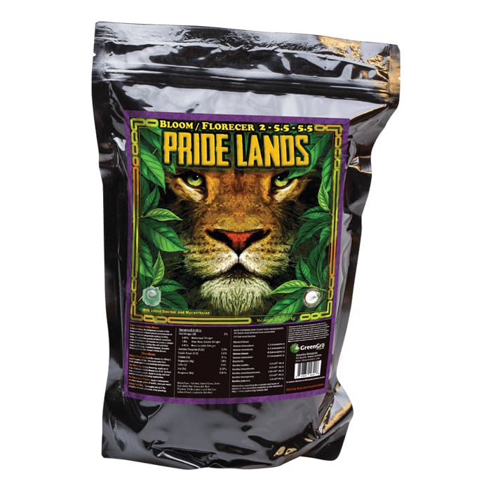 Pride Lands plant nutrient packaging with lion design.