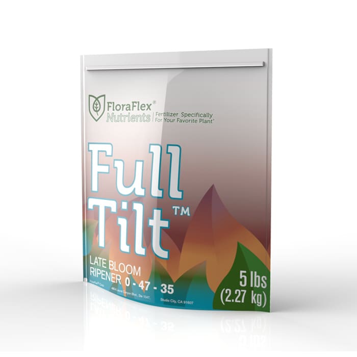 FloraFlex Full Tilt fertilizer package for plants.