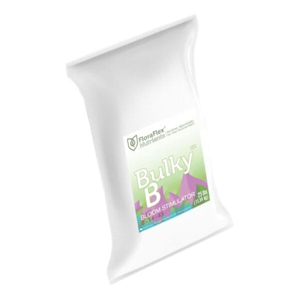 Bulky B bloom stimulant packaging for plants.