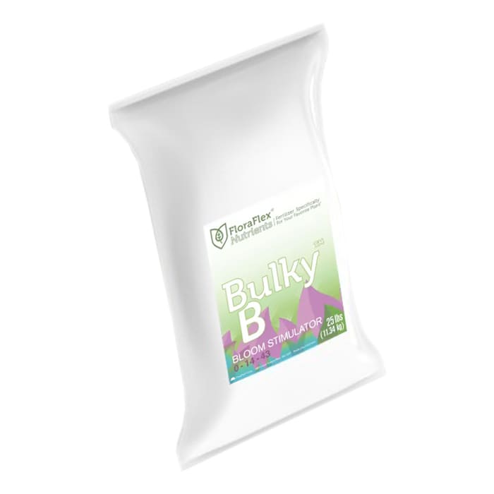 Bulky B bloom stimulant packaging for plants.