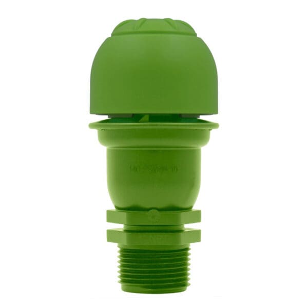 Green irrigation valve for garden use.