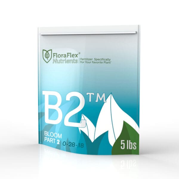 FloraFlex B2 Bloom Part 2 fertilizer package.