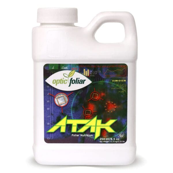 Container of Optic Foliar ATAK nutrition.