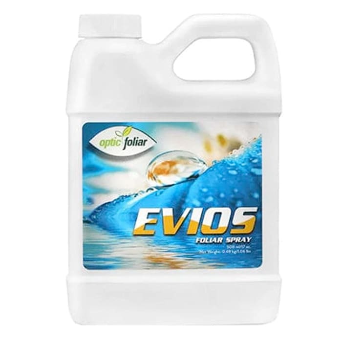 EVIOS foliar spray container on white background.