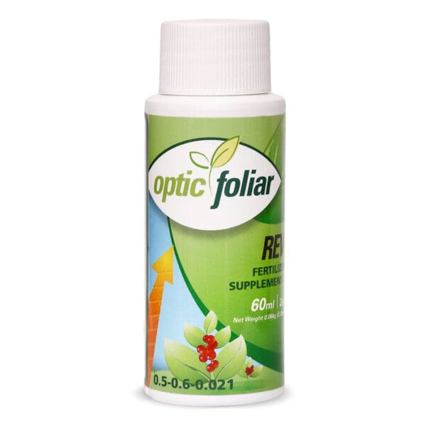 Optic Foliar fertilizer supplement bottle.