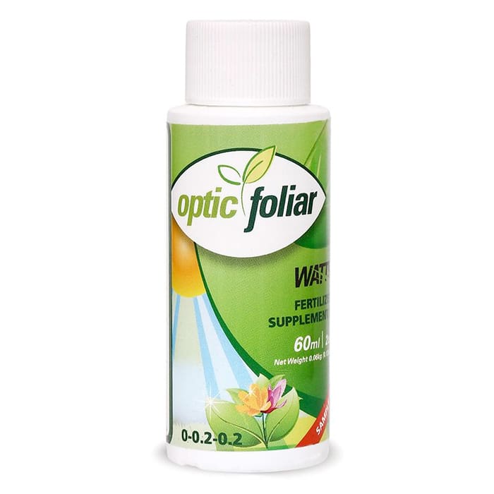 Optic Foliar plant fertilizer supplement bottle.