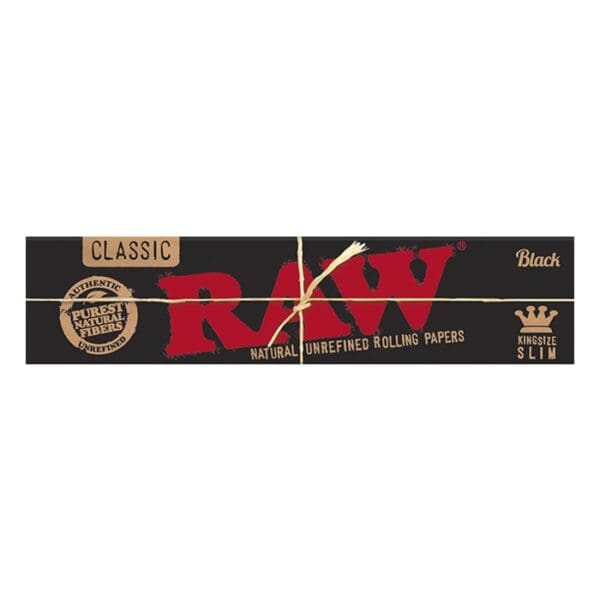 RAW natural unrefined rolling papers packaging.