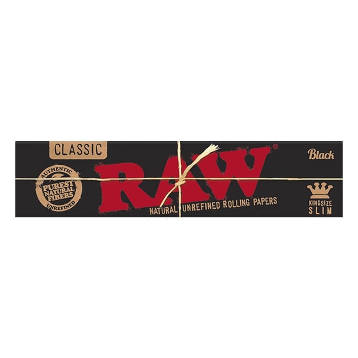 RAW natural unrefined rolling papers packaging.