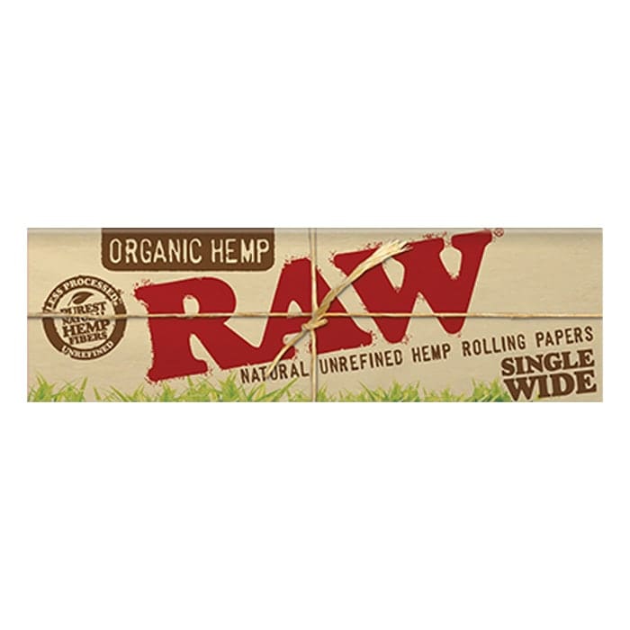 RAW organic hemp rolling papers package.